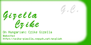 gizella czike business card